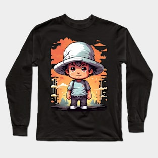 Pixelart Adventure Boy Long Sleeve T-Shirt